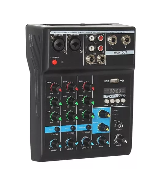 Mezclador De Audio De 4 Canales Sistema De Consola De Mezcla