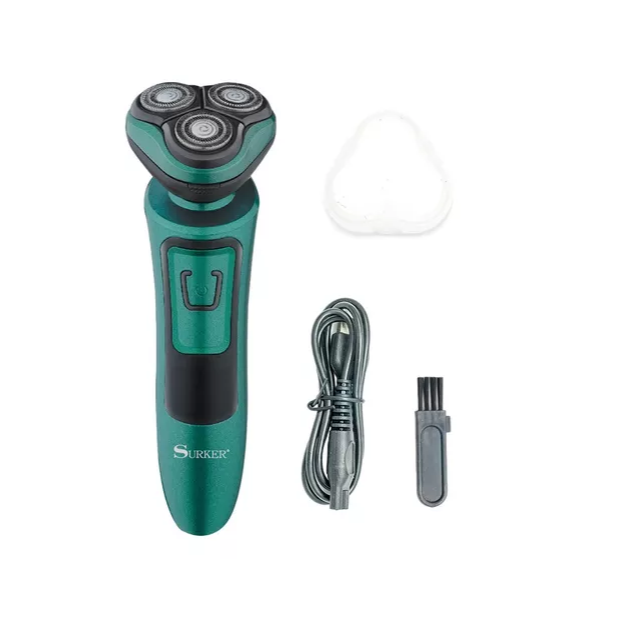 Máquina De Afeitar Recargable Corta Vellos Surker Sk-2023 Color Verde