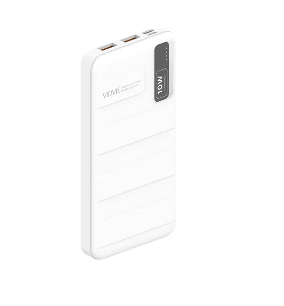 Cargador Portátil Power Bank Led Vidvie 10000mah (pb771) Color Blanco