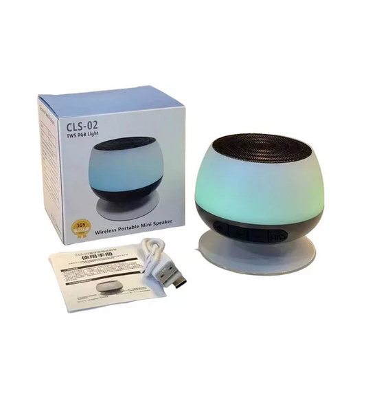 Mini Reproductor Altavoz Portátil Con Luz Ventosa Radio Fm