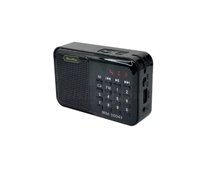 Radio Fm Usb Tf Pantalla Digital Recargable Irm-10043