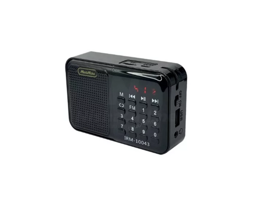 Radio Fm Usb Tf Pantalla Digital Recargable Irm-10043