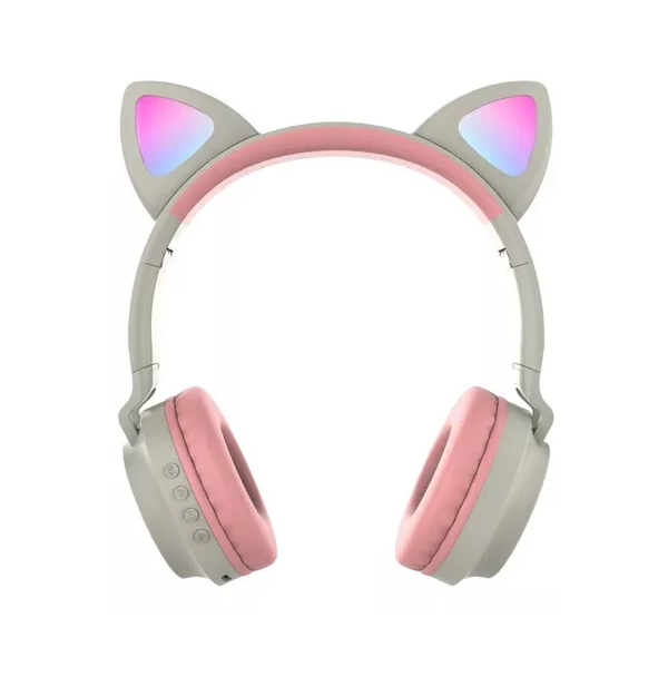 Audífonos Bluetooth Inalámbricos Para Niños Led Gamer Gato