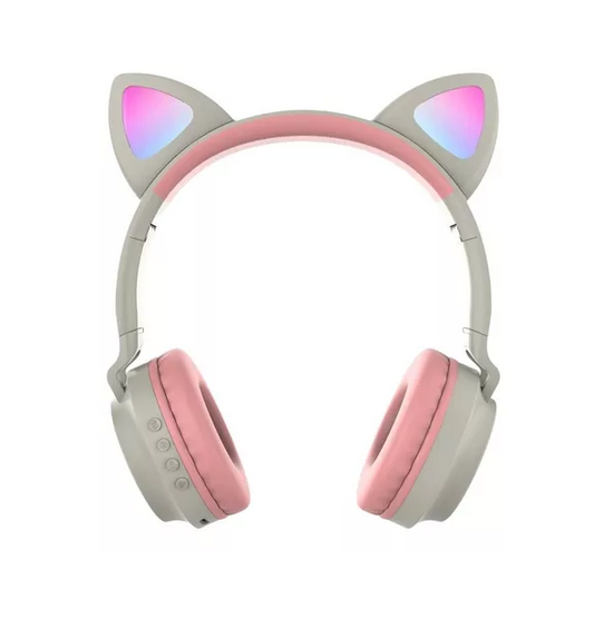 Audífonos Bluetooth Inalámbricos Para Niños Led Gamer Gato