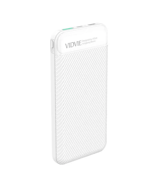 Cargador Portátil Power Bank Vidvie 10000mah 18w Pb760 Color Blanco