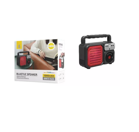 Parlante Altavoz Portátil Bluetooth Luz Led 1800mah Nf-4071