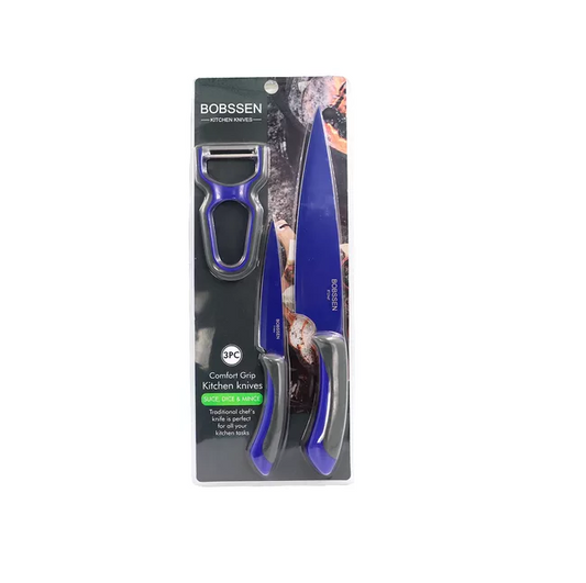Set De 2 Cuchillos De Cocina Pelador Frutas Y Verduras