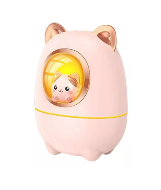 Mini Humidificador Ultrasónico Capsula Espacial Gatito 200ml