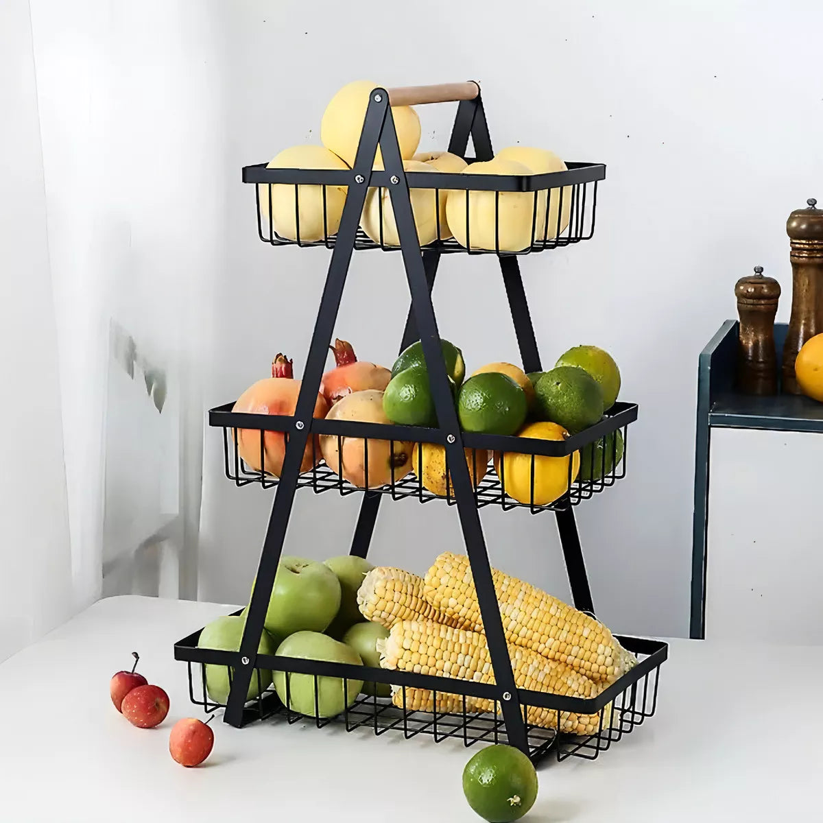 Cesta Para Frutas/Vegetales - 3 Niveles