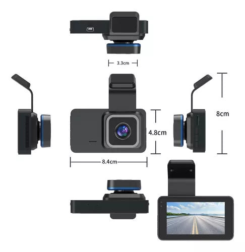 Cámara Auto Dual Delantera Trasera 1080p Full Hd