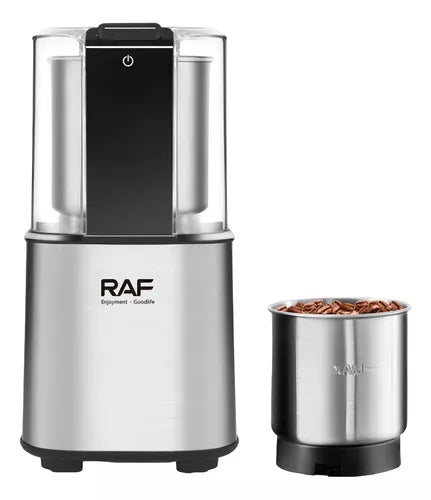 Molino Eléctrico De Café Molinillo Portátil Raf R-7130 Color Plateado