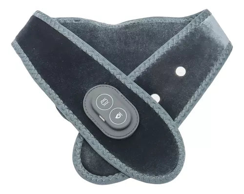 Almohadilla Térmica Con Vibración Para Cuello Masajeador Color Gris Oscuro
