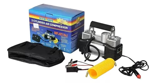 Compresor De Aire Inflador 2 Cilindros Auto Bicicleta Camión
