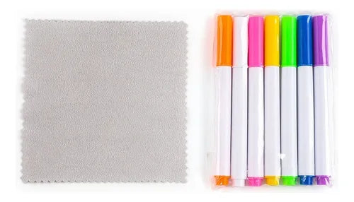 Pizarra Tablero Acrílico Luz Led Con Plumones