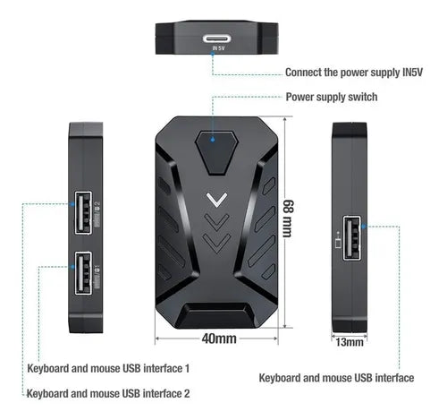 Convertidor De Mouse Y Teclado Gamer Android Ios