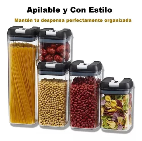 Recipientes Contenedores Set De Envases Herméticos Cocina