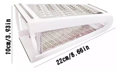 Rallador 2 Caras De Queso Con Caja De Almacenamiento