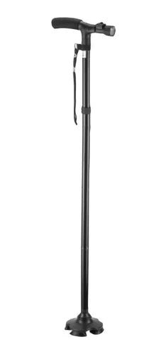 Bastón Plegable Bastones Ortopédicos Con Luz Led 4 Apoyos