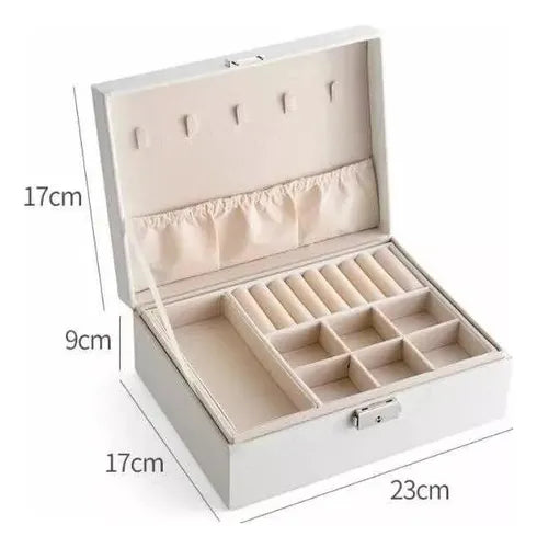 Joyero Organizador De Joyas Caja Con Divisiones Tipo Maleta