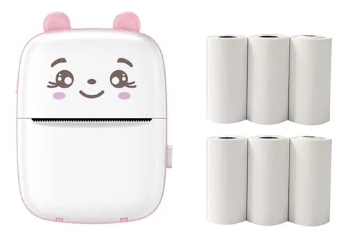 Mini Impresora Térmica Portátil Gatita Bluetooth + 1 Rollo