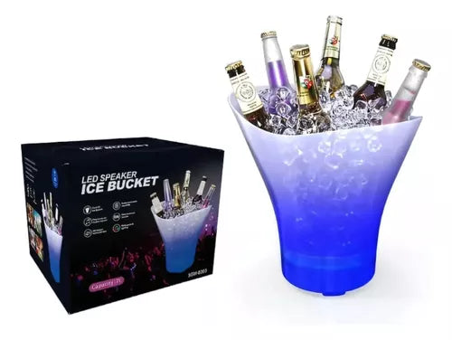 Hielera Cubetera Luminosa Con Luz Led 7lts Bar Fiestas Hogar