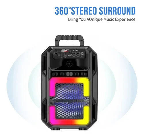 Parlante Karaoke + Micrófono Altavoz Bocina Gy-803