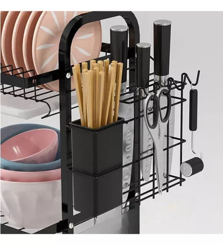 Escurridor De Platos Seca Cubiertos Metal 3 Niveles Mesada