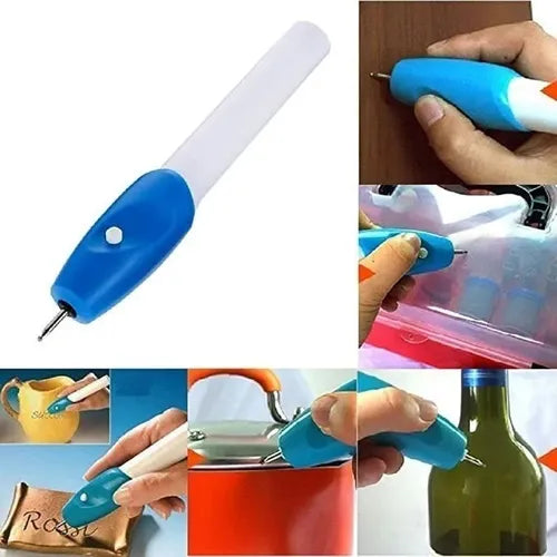 Lápiz Grabador Tallador Metal Plástico Vidrio Madera Cuero Exterior Blanco