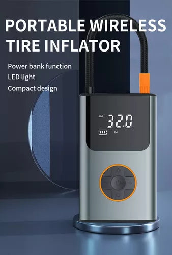Compresor Inflador De Aire Portátil Digital 2000mah*2