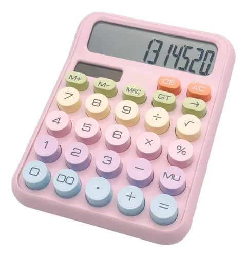 Calculadora 12 Dígitos Teclas Grandes De Colores Ct-818