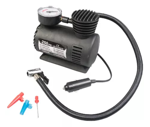 Compresor De Aire Mini Inflador 12v Portátil 250psi