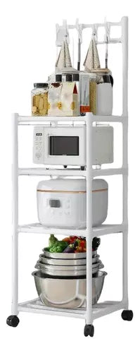 Estante Rack 4 Niveles Multifuncional Cocina Baño
