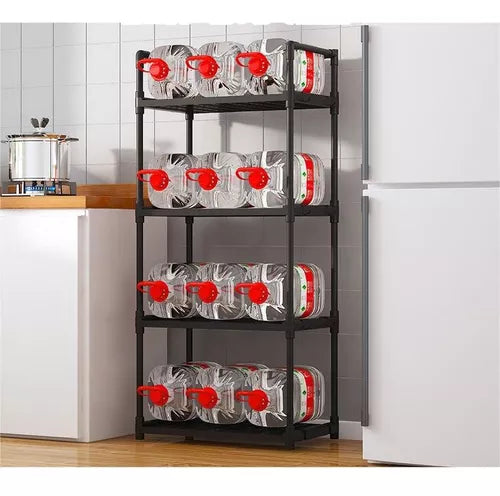 Estante Organizador De Baño Cocina Sala Multifuncional Color Negro