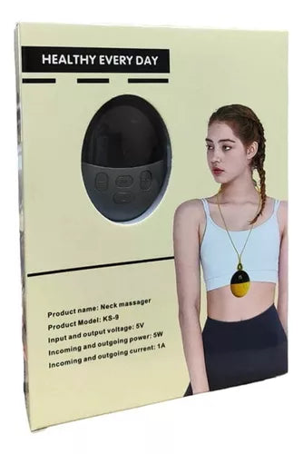 Masajeador Colgante De Cuello Por Impulsos Inteligente Ks-9 Color Rojo