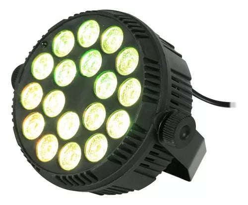 Luz de escenario LED luces led rgb Genérica 18 Led Mini Flat Par Light