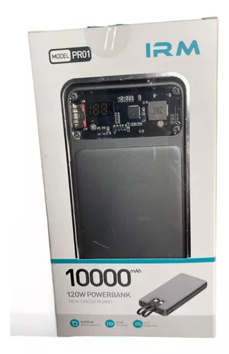 Batería Externa Power Bank 10000 Mah Usb-c Ligthning Color Gris