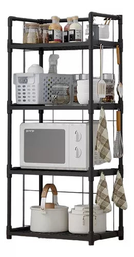 Estante Organizador De Baño Cocina Sala Multifuncional Color Negro