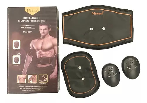 Cinturón Moldeador Inteligente Ems Fitness Monlové Ma-859 Color Negro