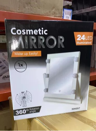 Espejo 24 Led Maquillaje 360º