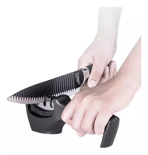 Afilador De Cuchillo Tijera Cocina 3 Etapas Acero Y Cerámica