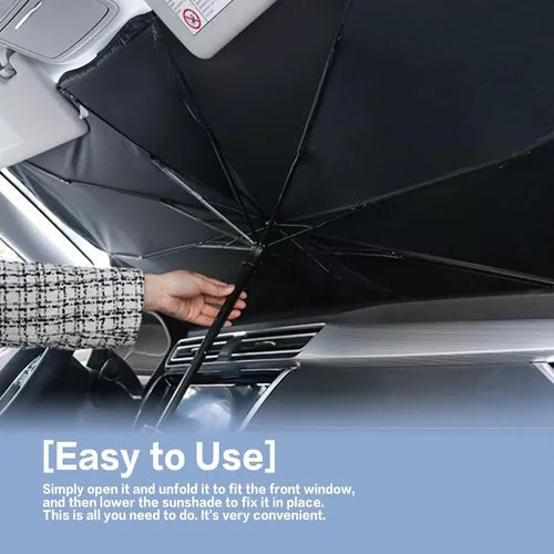 Parasol Plegable En Forma De Paraguas Para Coche