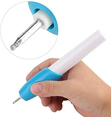 Lápiz Grabador Tallador Metal Plástico Vidrio Madera Cuero Exterior Blanco