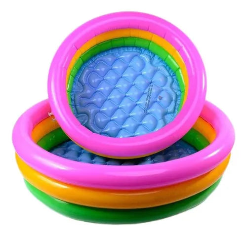 Piscina Para Bebes 3 Anillos Acolchada Redonda 147cmx33cm