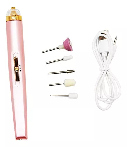 Torno Pulidor Esmeril Manicura Pedicura Inalámbrico Usb