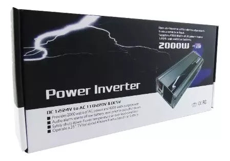 Inversor De Voltaje Conversor De Corriente Usb 12v 2000w