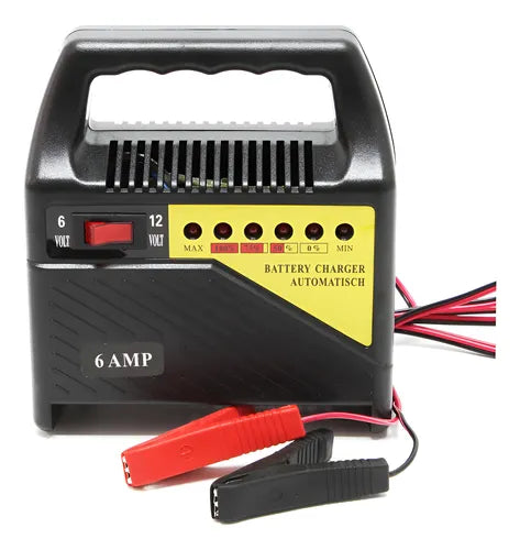 Cargador De Batería 6v/12v 6 Amperios Para Autos Motos