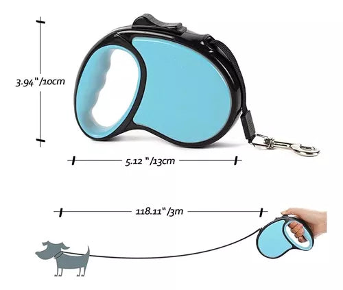 Correa Automática Retráctil Para Perros 3 Metros