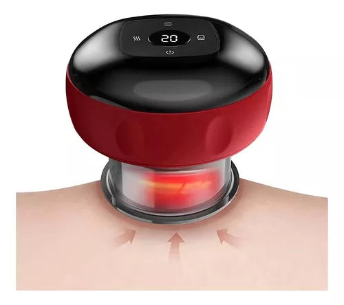 Masajeador C/ventosa Recargable Eléctrico Calor Alivia Dolor