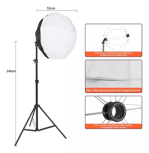 Kit Iluminación Estudio Relleno Soft Light Trípode Lámpara