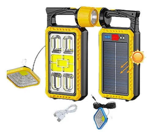 Lámpara Linterna De Cámping Led Solar Usb Multifuncional